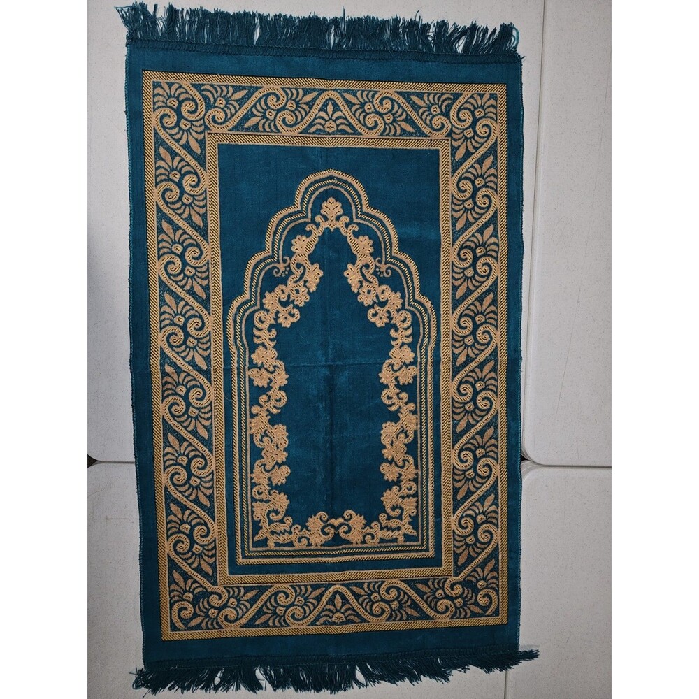 Beautiful Islamic Prayer Mat Eslem Kadife Turkish